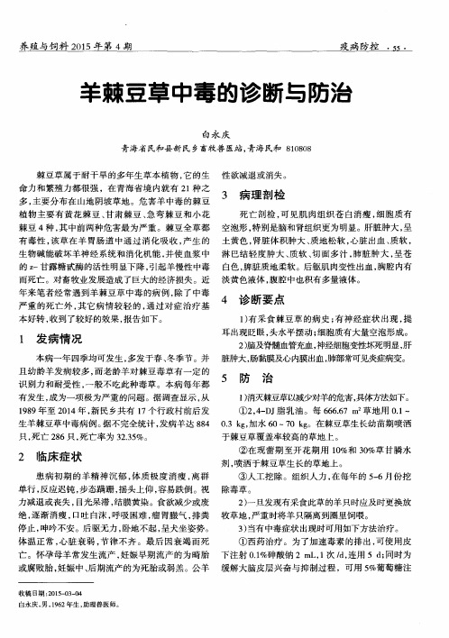 羊棘豆草中毒的诊断与防治