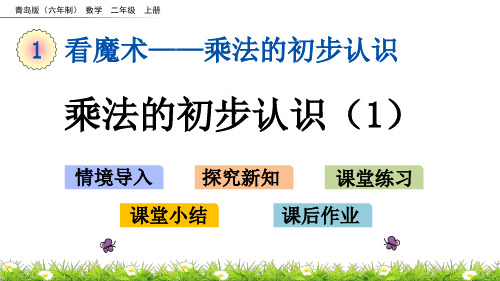 二年级上册数学课件-1.1 乘法的初步认识(1)(青岛版)(共16张PPT)