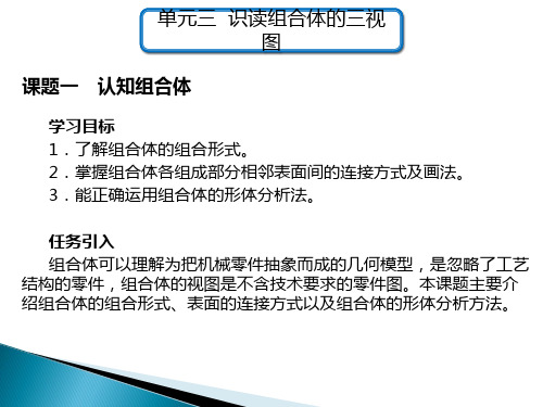 汽车钣金基础识读组合体的三视图