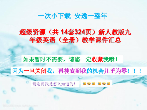 全册(共 14套324页)新人教版九年级英语(全册)教学课件汇总