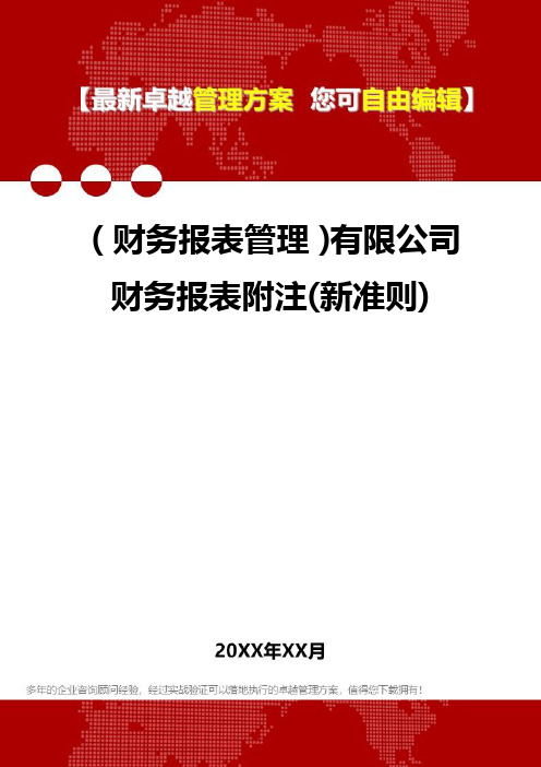 2020年(财务报表管理)有限公司财务报表附注(新准则)