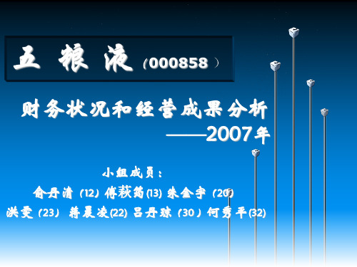 财务管理06级学生作品011五粮液财务分析1