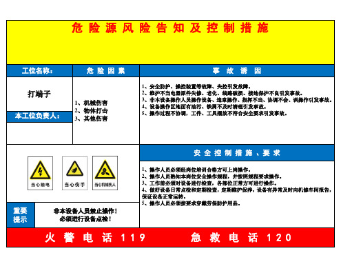 风险告知卡