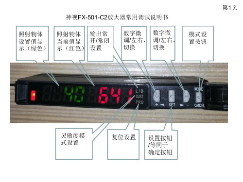 神视FX-501-C2放大器常用调试说明书[优质PPT]