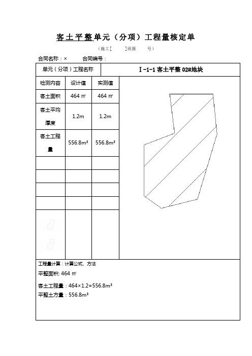 工程量核定