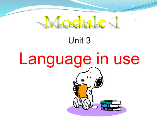 2021年外研版七年级英语上册教学课件：Module 1 Unit 3 Language in us