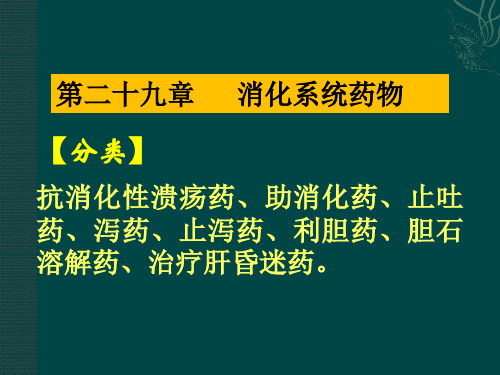 作用于消化系统药物ppt课件