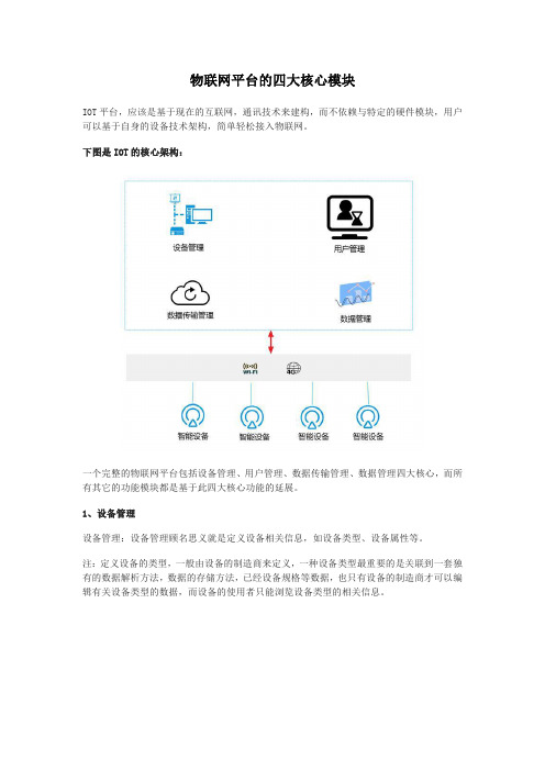 物联网平台的四大核心模块