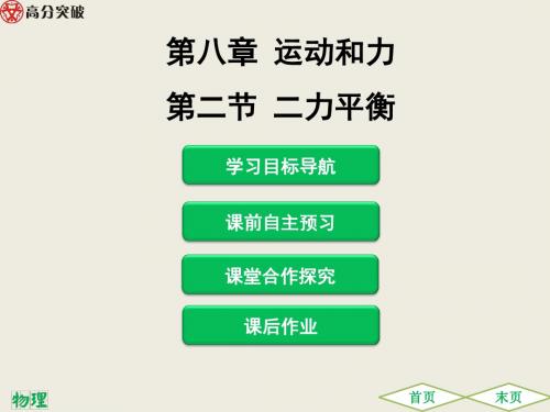 第八章 第二节二力平衡