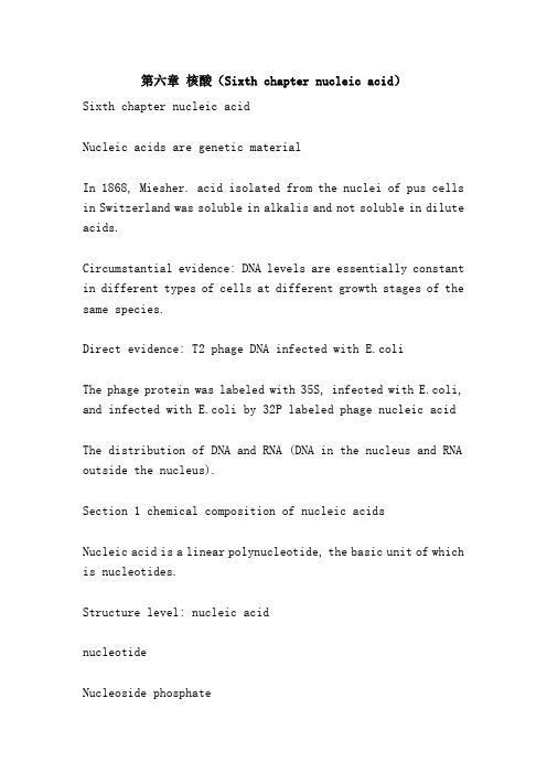 第六章 核酸(Sixth chapter nucleic acid)