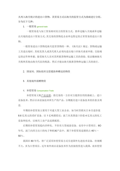 贸易方式