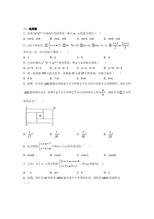 湖南麓山国际实验学校七年级数学下册第八章【二元一次方程组】知识点复习(课后培优)