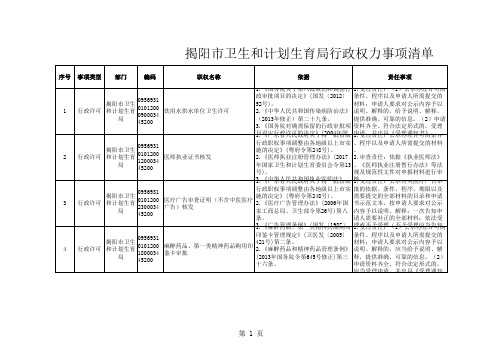 权责清单