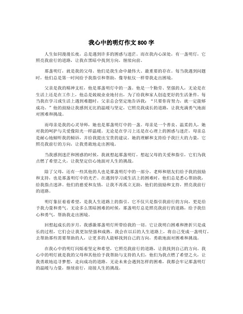 我心中的明灯作文800字