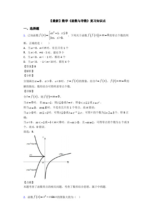 高考数学压轴专题人教版备战高考《函数与导数》全集汇编含答案