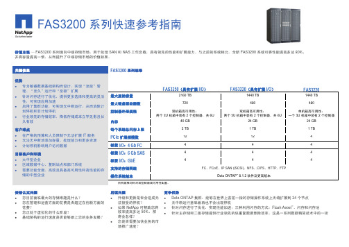 NetApp FAS3200存储快速参考指南