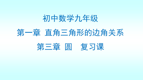 第一章 直角三角形的边角关系 第三章 圆 单元整体复习课 课件-北师大版九年级数学下册