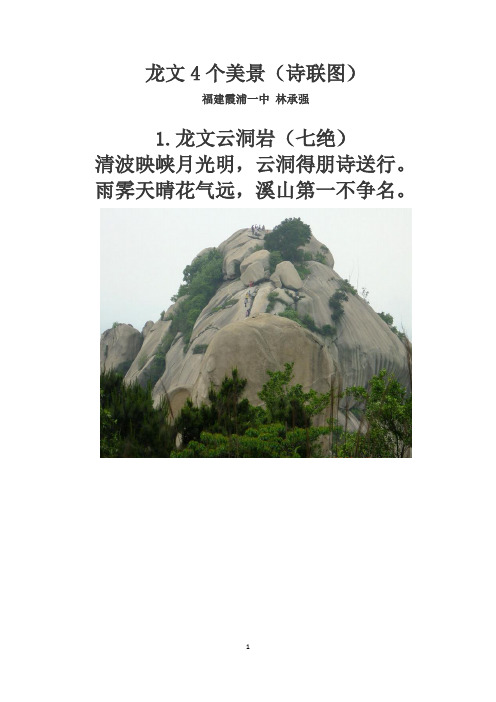 龙文4个美景(诗联图)