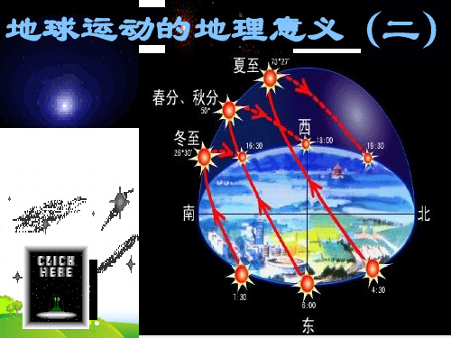 高中地理 第一章第三节四季划分及五带课件 新人教版必修1