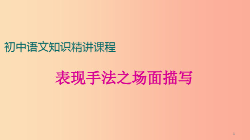 中考语文一轮复习记叙文阅读知识考点精讲表现方法之场面描写课件PPT