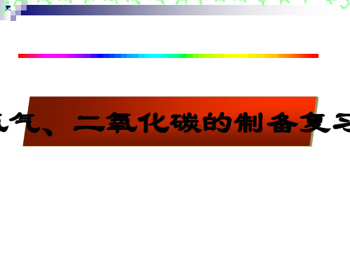 中考化学专题复习： 氧气、二氧化碳的制备复习   课件 
