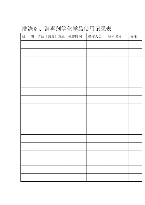 2018食品生产企业通用记录范本