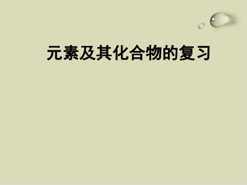 元素及其化合物的复习PPT下载