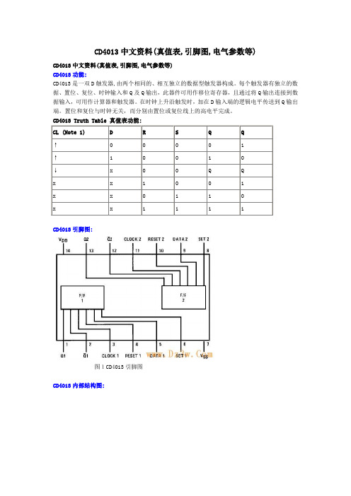 CD4013中文资料及应用