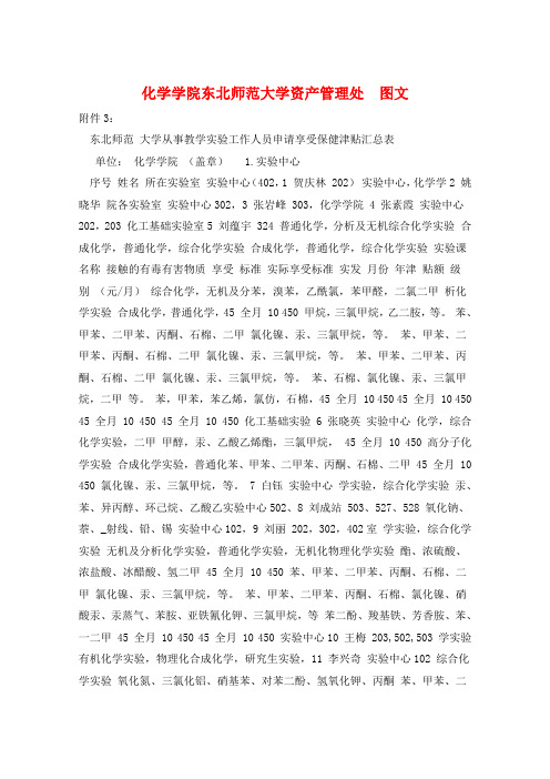 化学学院东北师范大学资产管理处  图文 