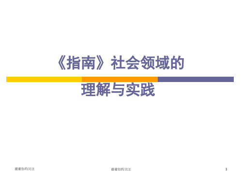 《指南》社会领域的理解与实践.ppt