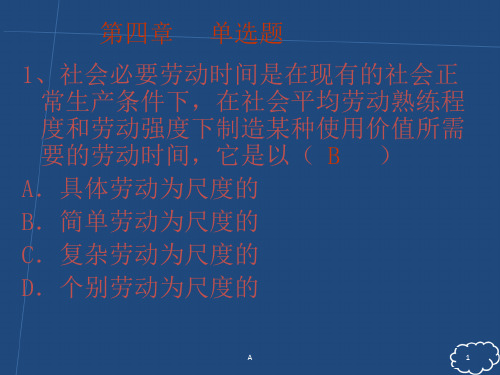 马原第四章练习题答案