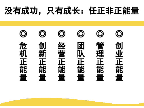 商界人物研究：任正非的正能量26页PPT