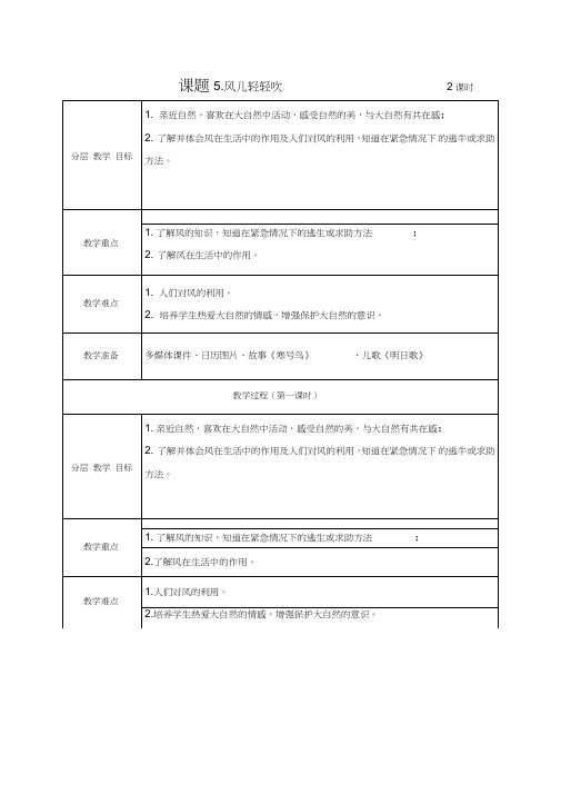 (完整word版)人教版新一年级下册道德与法治教案第二单元