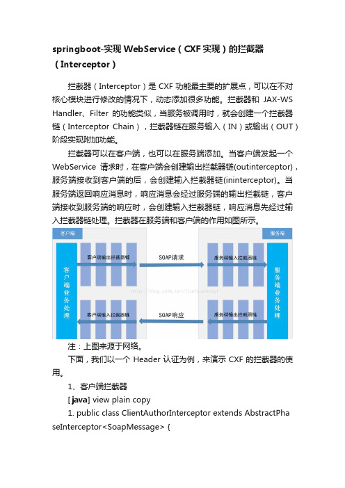 springboot-实现WebService（CXF实现）的拦截器（Interceptor）