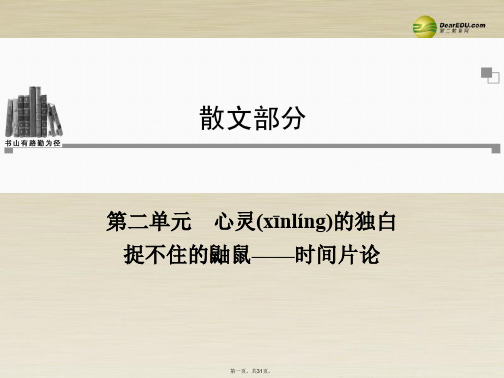 高中语文 第二单元 捉不住的鼬鼠 时间片论课件 新人教版选修《中国现代诗歌散文欣赏》 