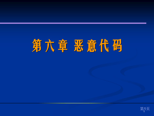 恶意代码PPT演示文稿