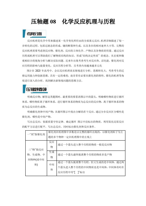 学反应机理与历程(解析版)-高考化学压轴题专项训练