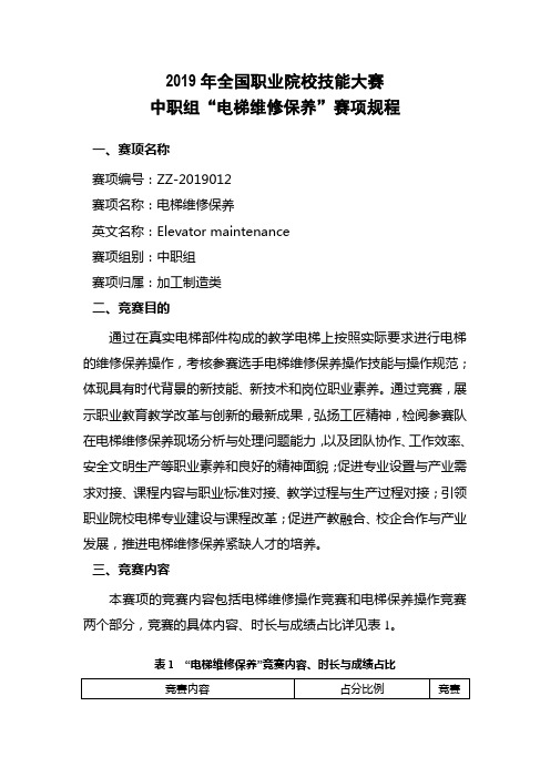 2019年全国职业院校技能大赛
