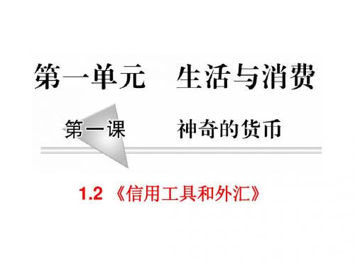 2011一轮复习_1.2_《信用工具和外汇》