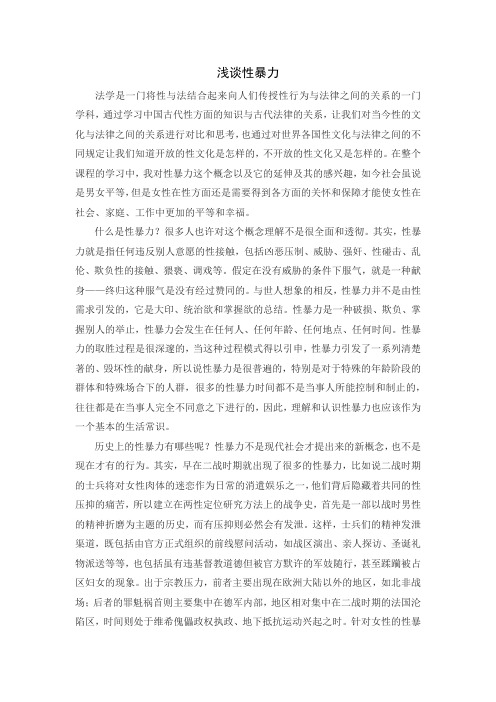 浅谈性暴力