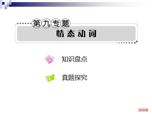 高考英语一轮复习语法专题精讲精练9:情态动词