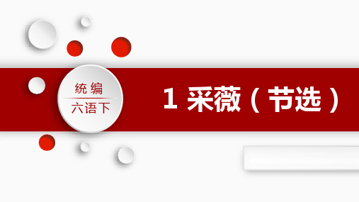 部编版六年级下册语文古诗词诵读：1采薇课件(22张PPT)