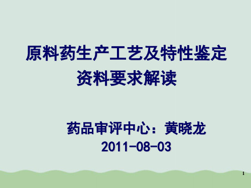 原料药生产工艺及特性鉴定(共51页)PPT课件