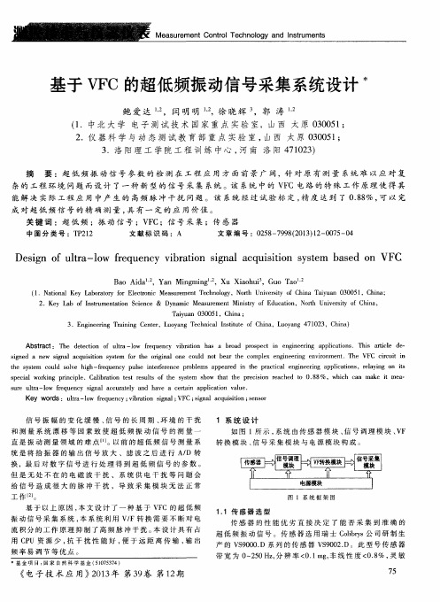 基于VFC的超低频振动信号采集系统设计