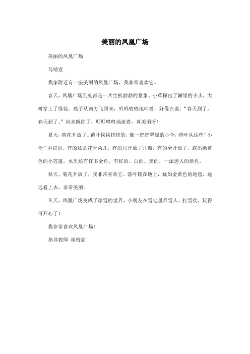 美丽的凤凰广场_小学四年级作文300字