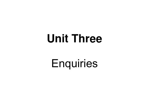 unit 3 enquiry