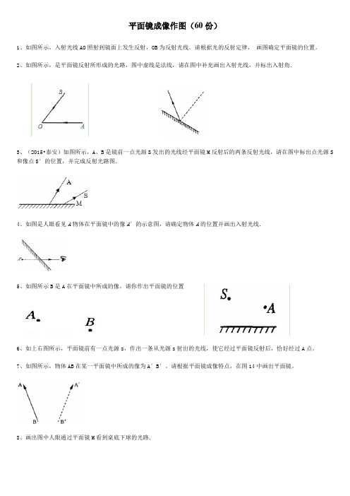 平面镜成像作图