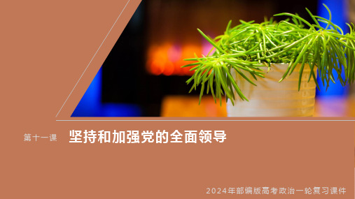 2024年部编版高考政治一轮复习课件  必修3 第11课 课时1 坚持党的领导