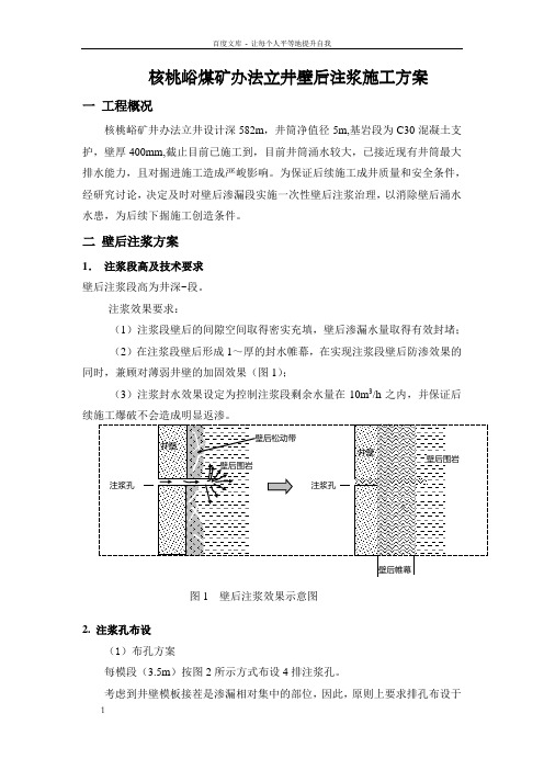 办法立井盲区壁后注浆方案