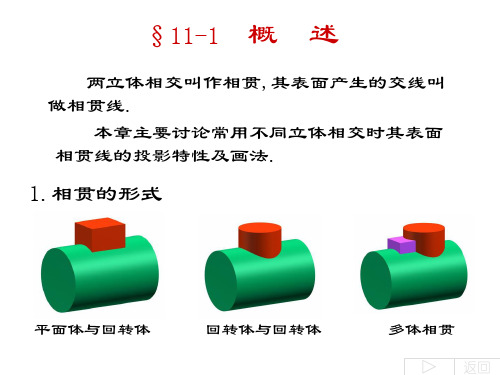 平面体与回转体 回转体与回转体